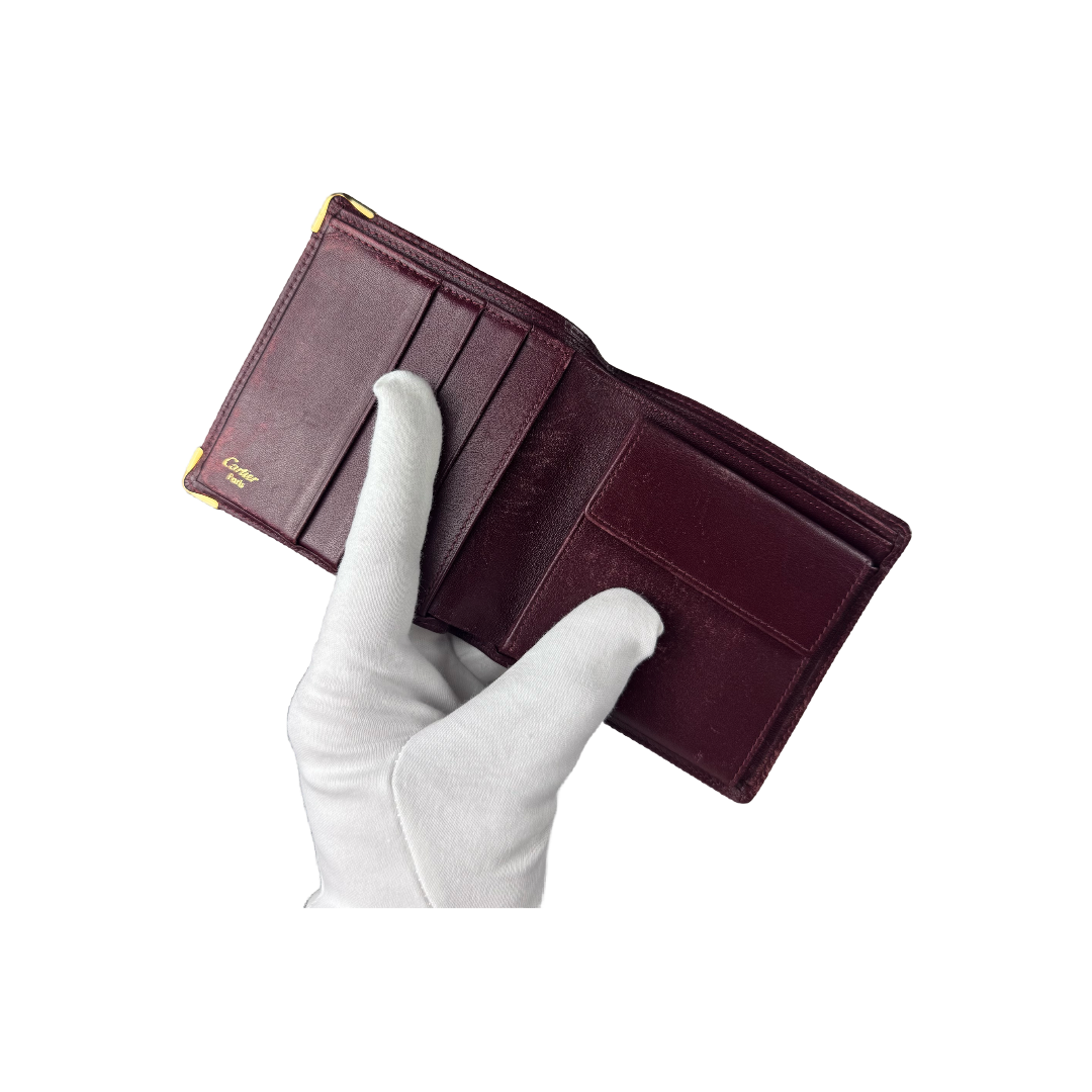 Cartier Bordeaux Leather Wallet