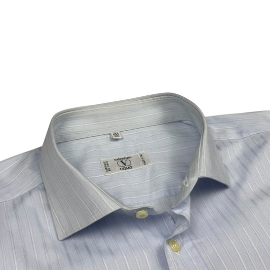 Valentino Striped Shirt Light Blue Fine Cotton (L)
