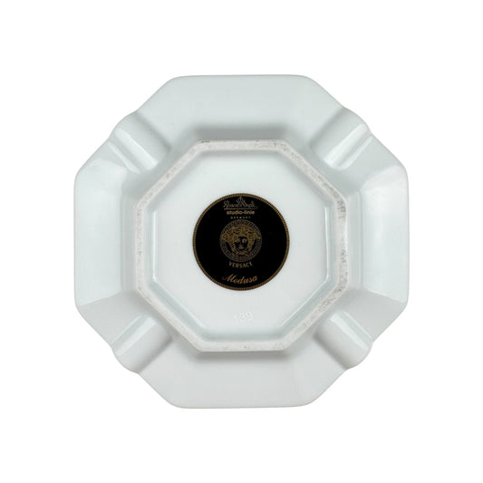 Versace X Rosenthal Medusa Baroque Porcelain Ashtray – Red & Gold