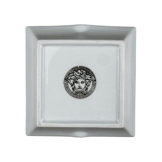 Versace x Rosenthal Baroque Pattern Porcelain Ashtray – Blue, Burgundy & Gold