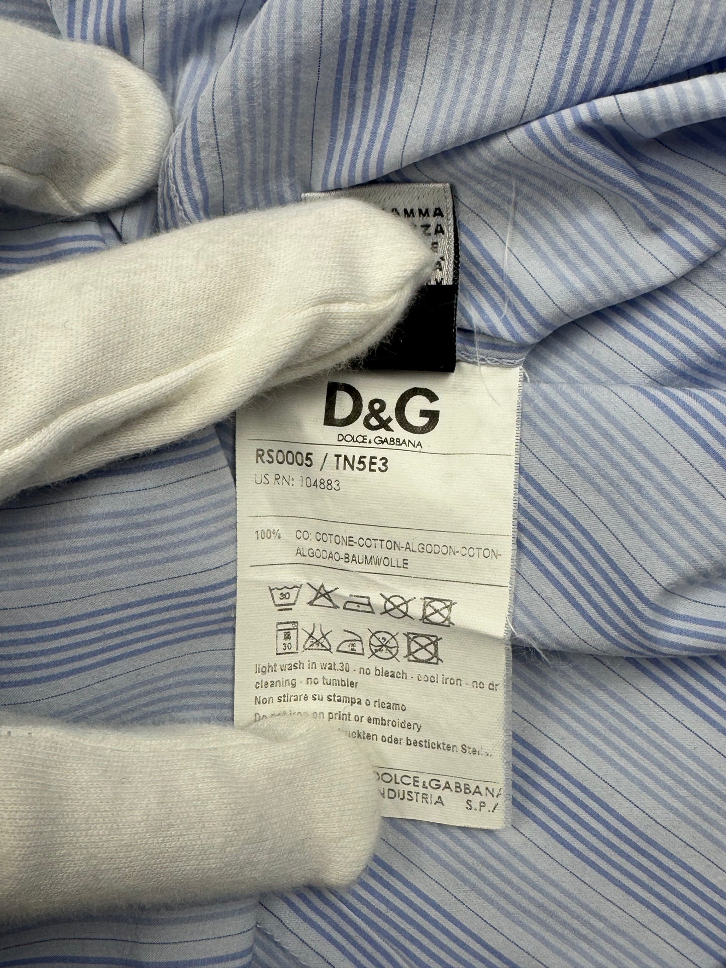 Dolce & Gabbana Striped Cotton Shirt (M)
