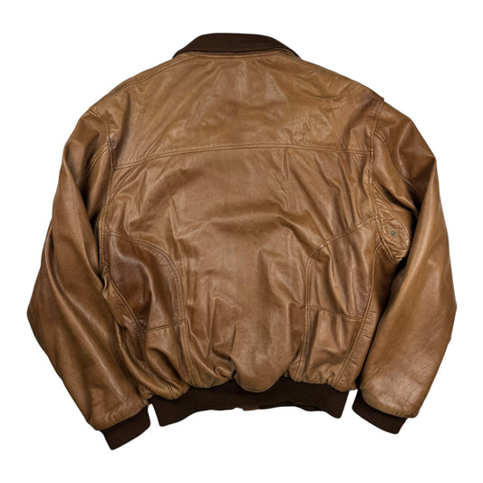 Chevignon Soft Leather Bomber Jacket Brown (XXL)