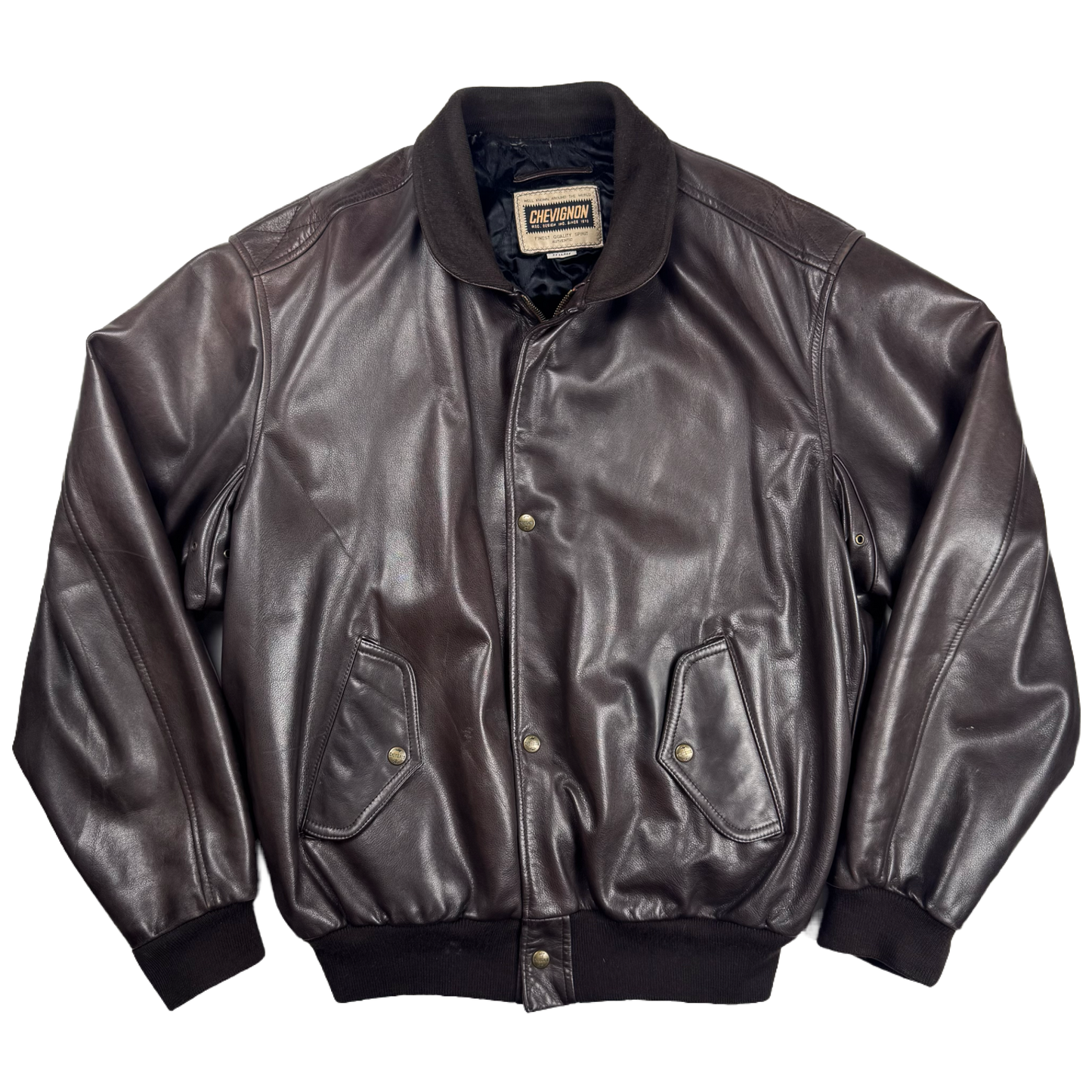 Chevignon Leather Flight Jacket Brown (XXL)