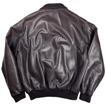 Chevignon Leather Flight Jacket Brown (XXL)