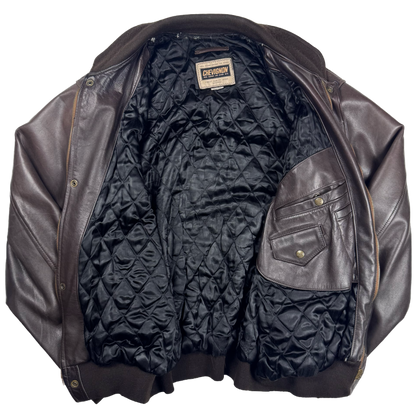 Chevignon Leather Flight Jacket Brown (XXL)