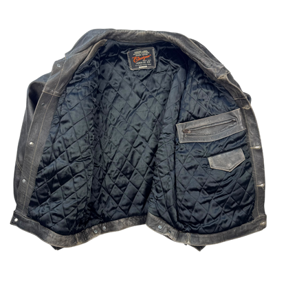 Chevignon Patina Leather Trucker Jacket (L)