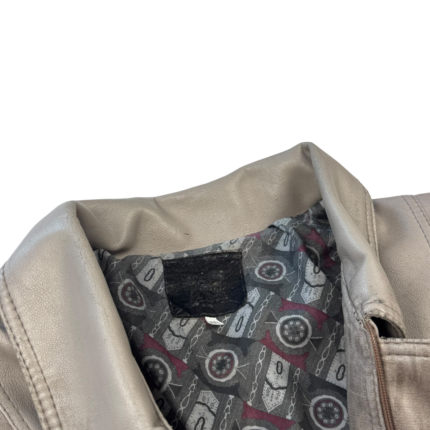 Stone Washed Leather Jacket (XXL)