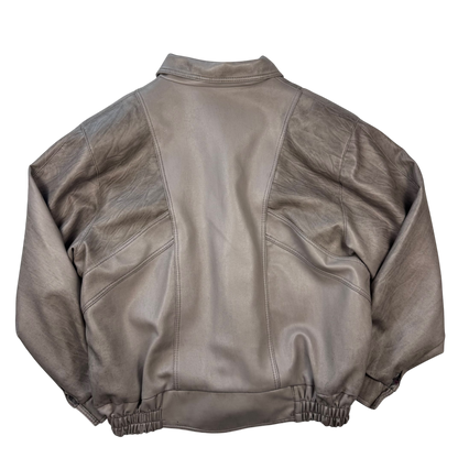 Stone Washed Leather Jacket (XXL)