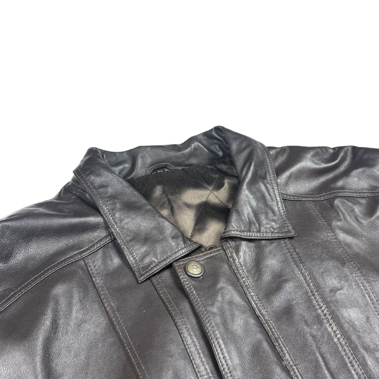 Vintage Leather Jacket Black Smooth Nappa Leather (XXL)