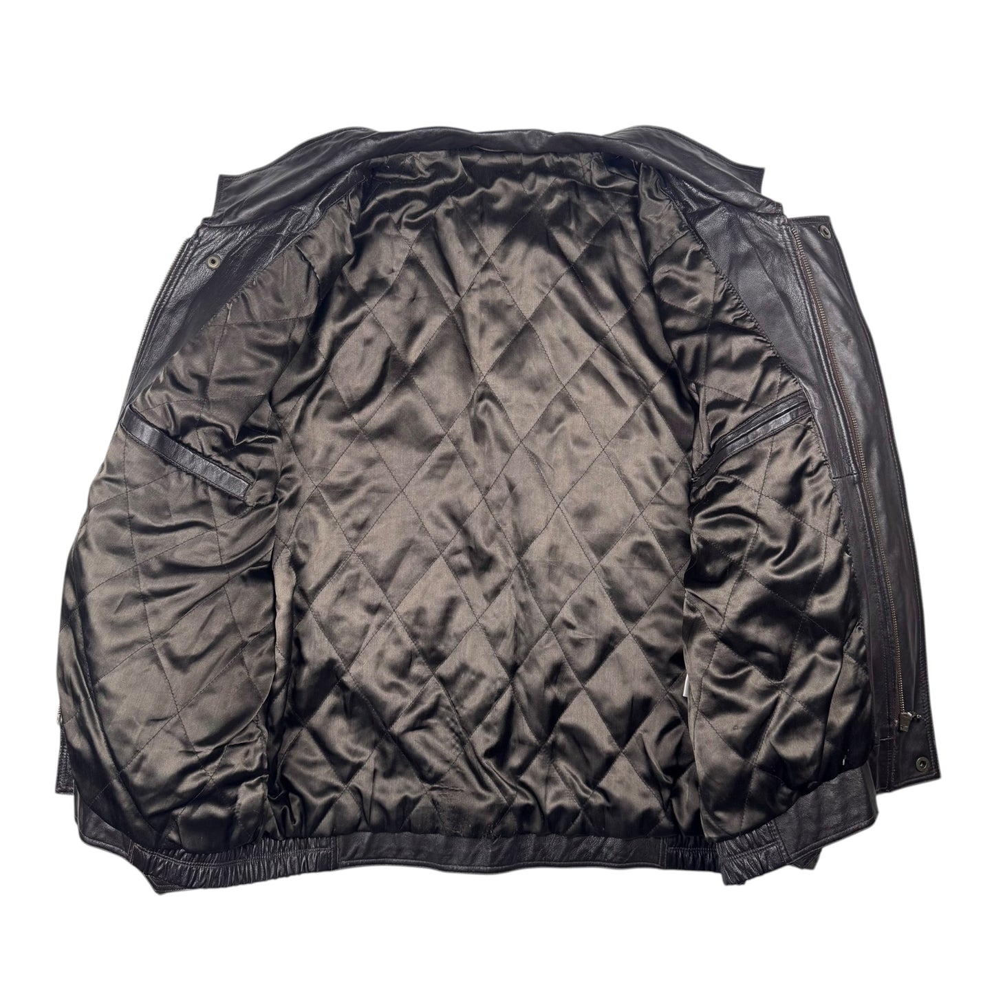 Vintage Leather Jacket Black Smooth Nappa Leather (XXL)