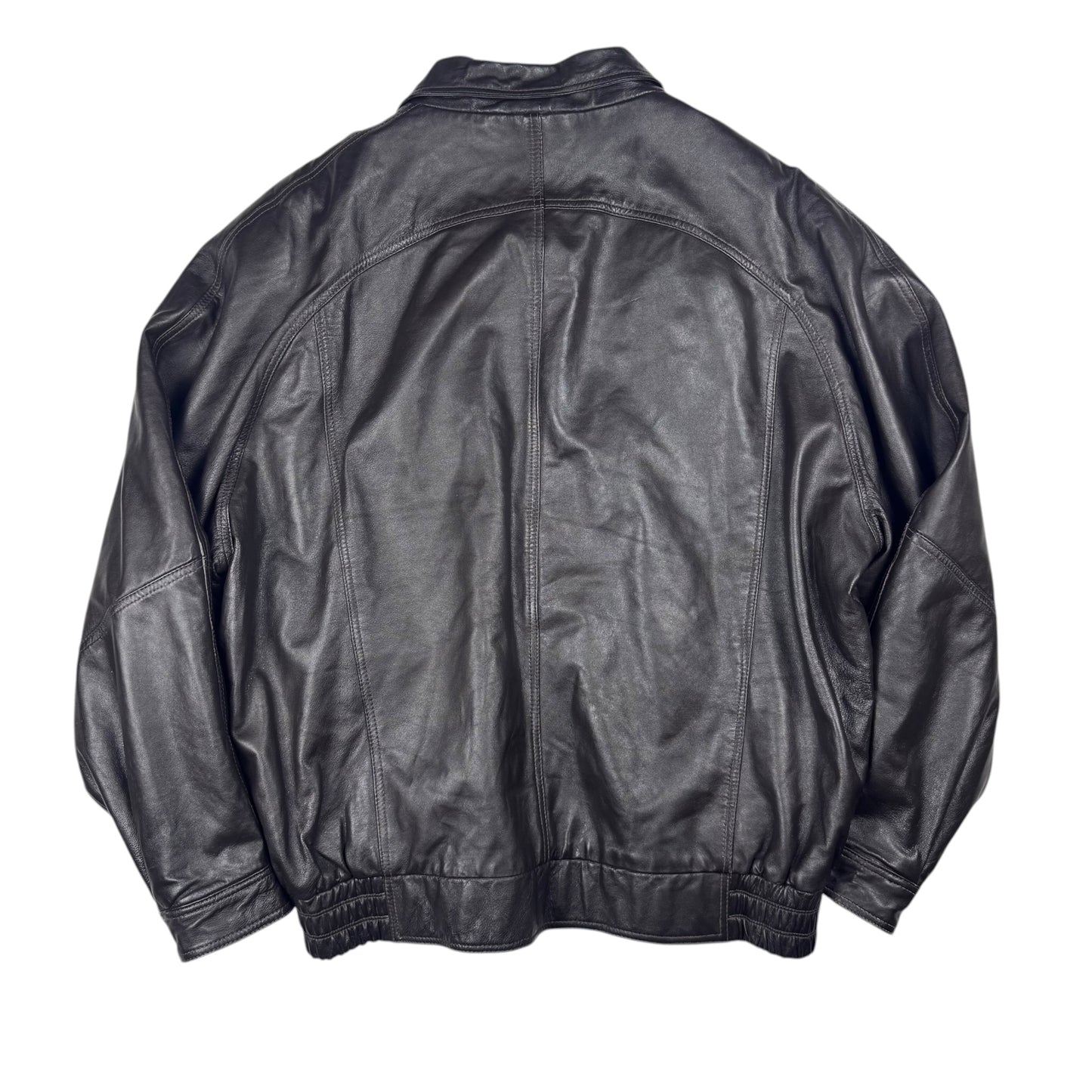 Vintage Leather Jacket Black Smooth Nappa Leather (XXL)
