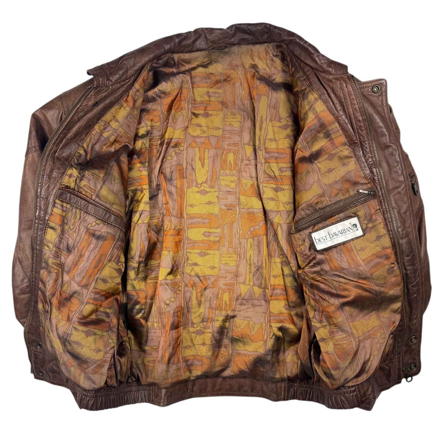 Vintage Leather Jacket Brown Soft Aged Leather (M)
