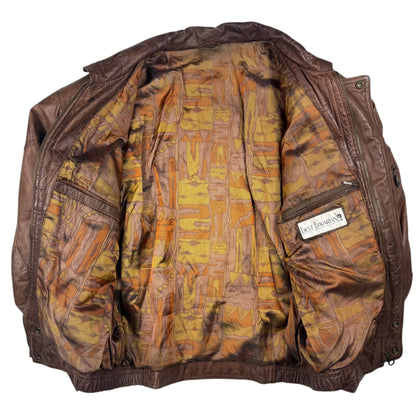 Vintage Leather Jacket Brown Soft Aged Leather (M)
