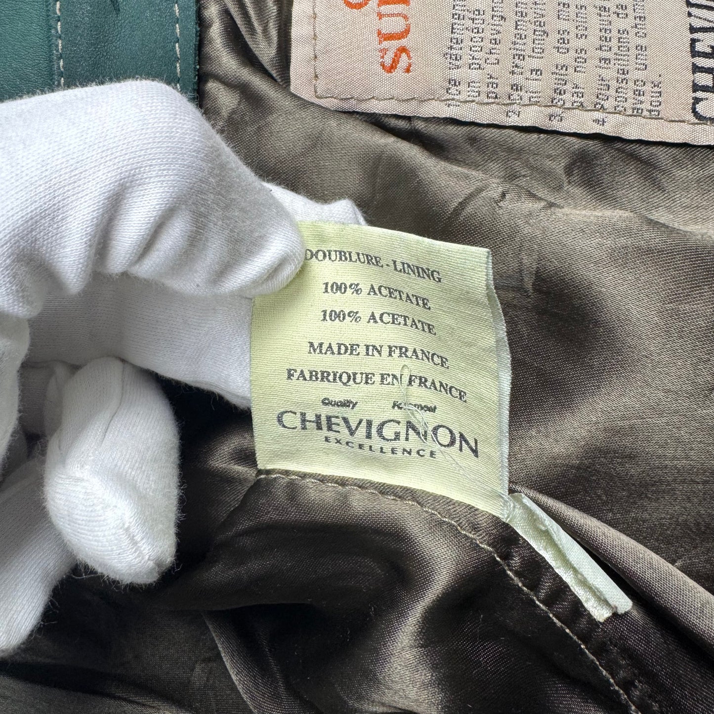 Chevignon Leather Trucker Jacket Deep Green (L)
