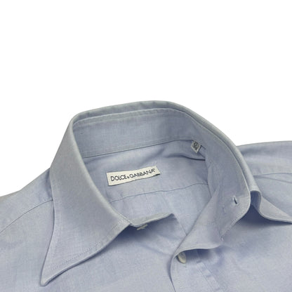 Dolce & Gabbana Shirt Light Blue Smooth Cotton (M)