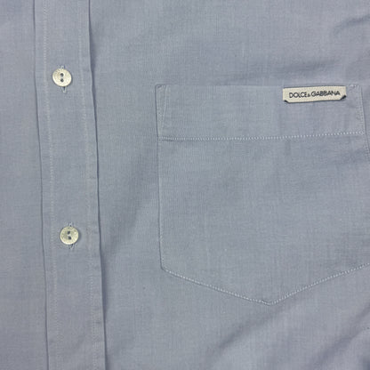 Dolce & Gabbana Shirt Light Blue Smooth Cotton (M)