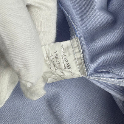 Dolce & Gabbana Shirt Light Blue Smooth Cotton (M)