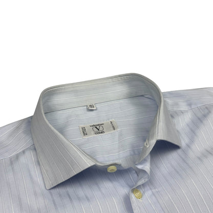 Valentino Striped Shirt Light Blue Fine Cotton (L)