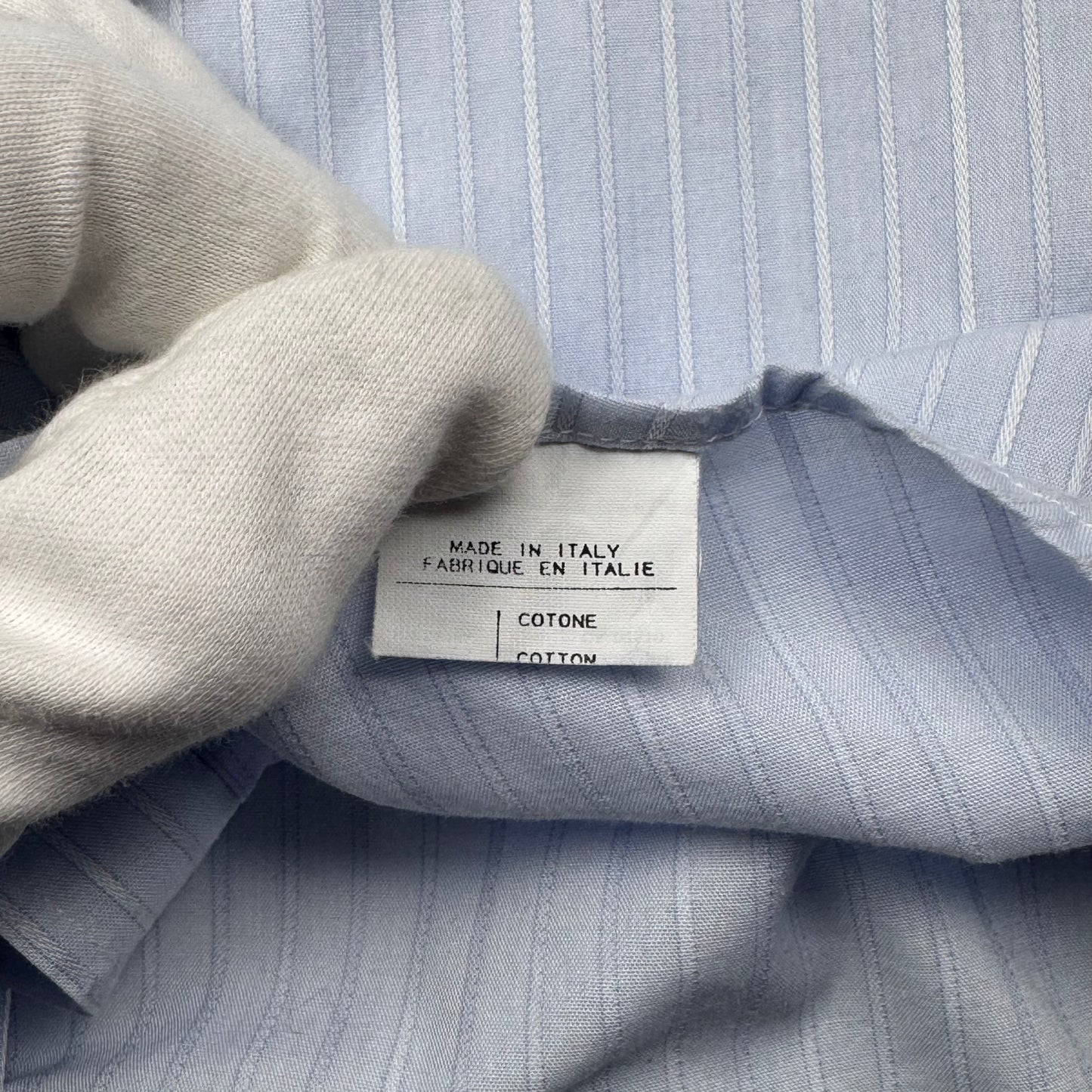 Valentino Striped Shirt Light Blue Fine Cotton (L)