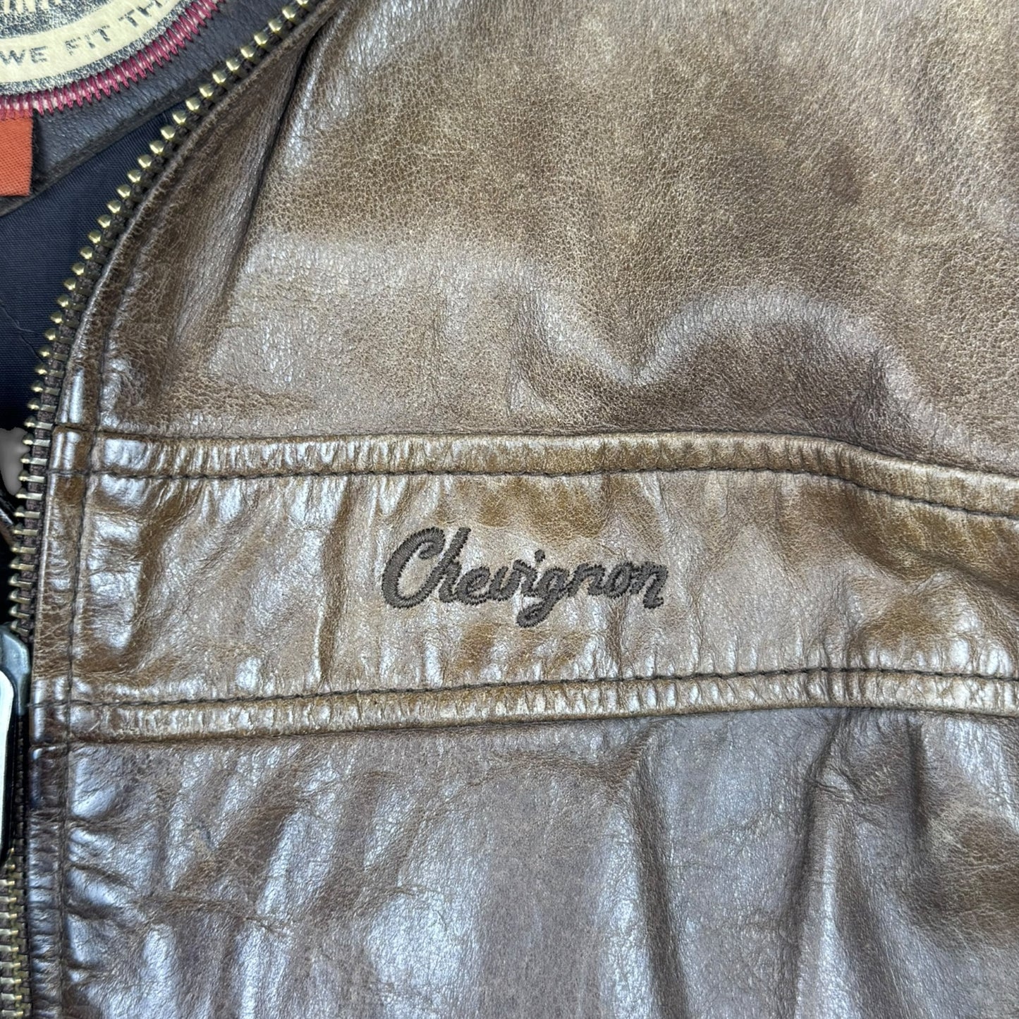 Chevignon Marble Buffalo Leather Jacket (L)