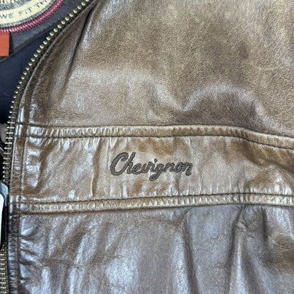 Chevignon Marble Buffalo Leather Jacket (L)