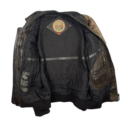 Chevignon Marble Buffalo Leather Jacket (L)