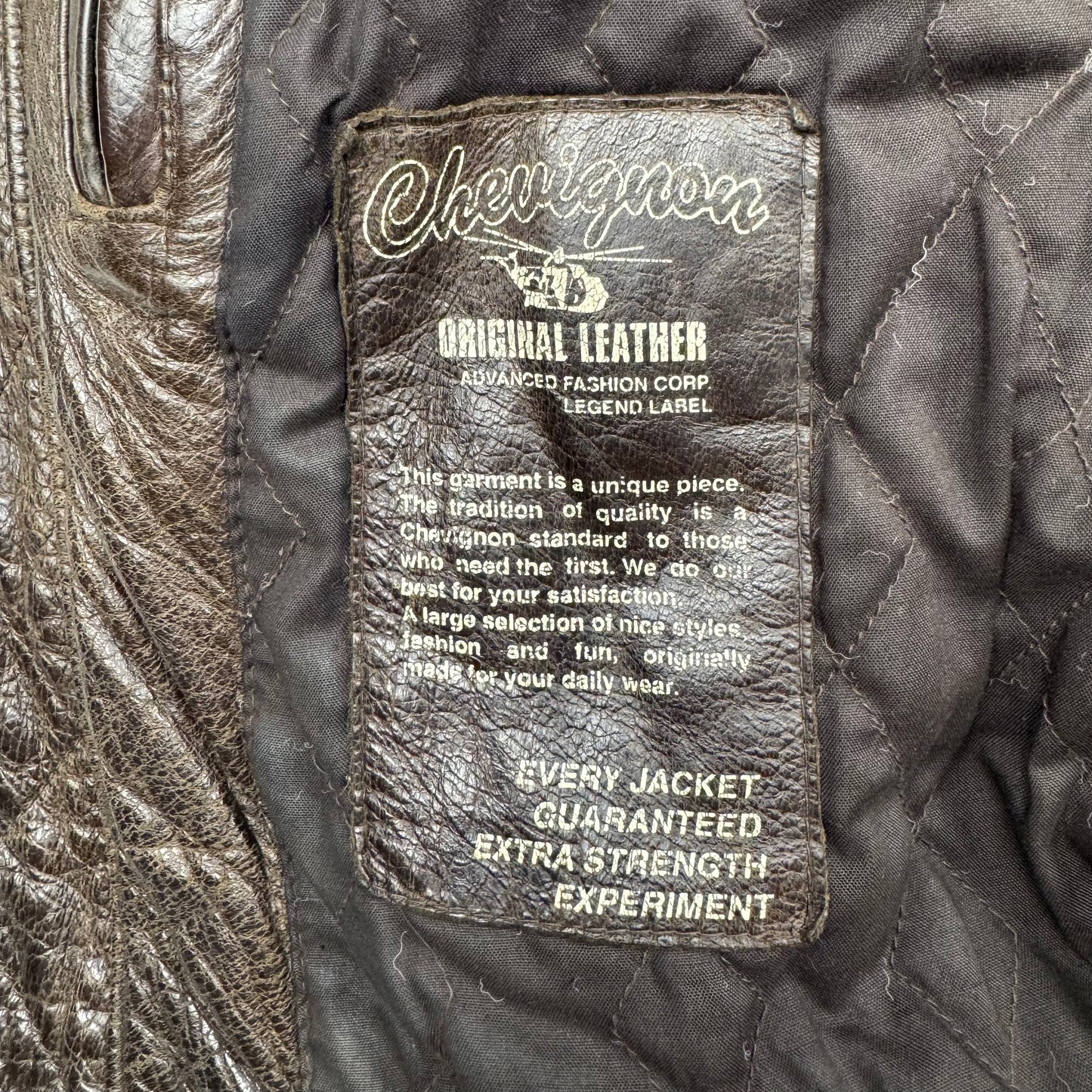 Chevignon Marble Buffalo Leather Jacket (L)
