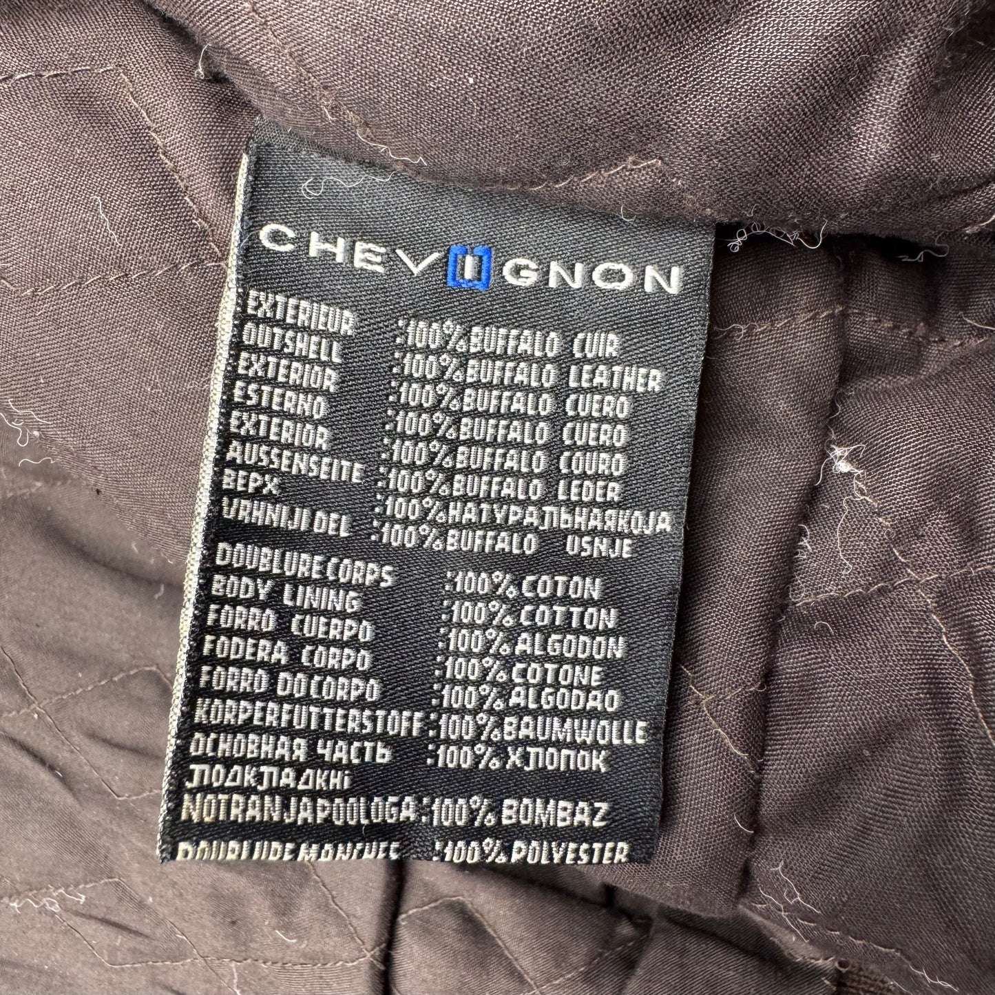 Chevignon Marble Buffalo Leather Jacket (L)