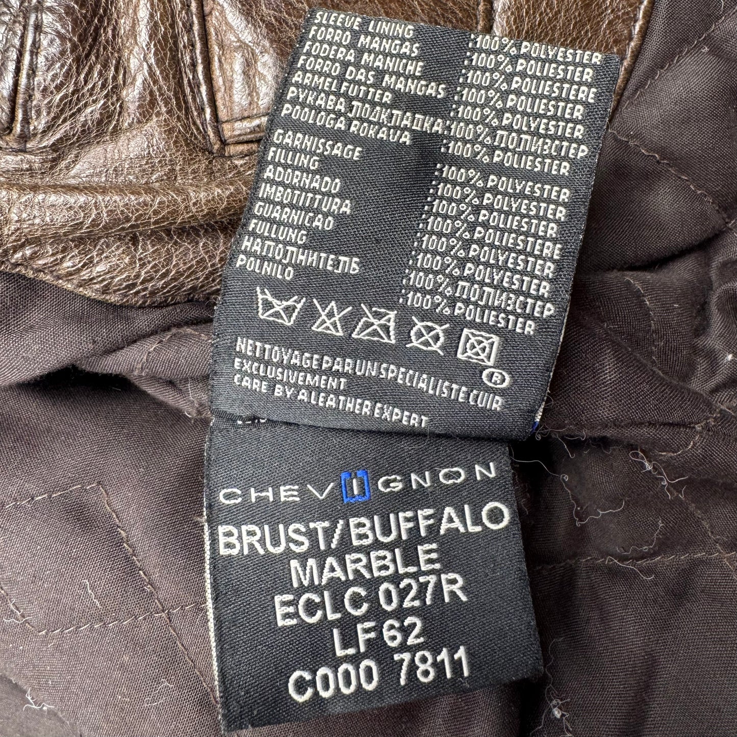 Chevignon Marble Buffalo Leather Jacket (L)