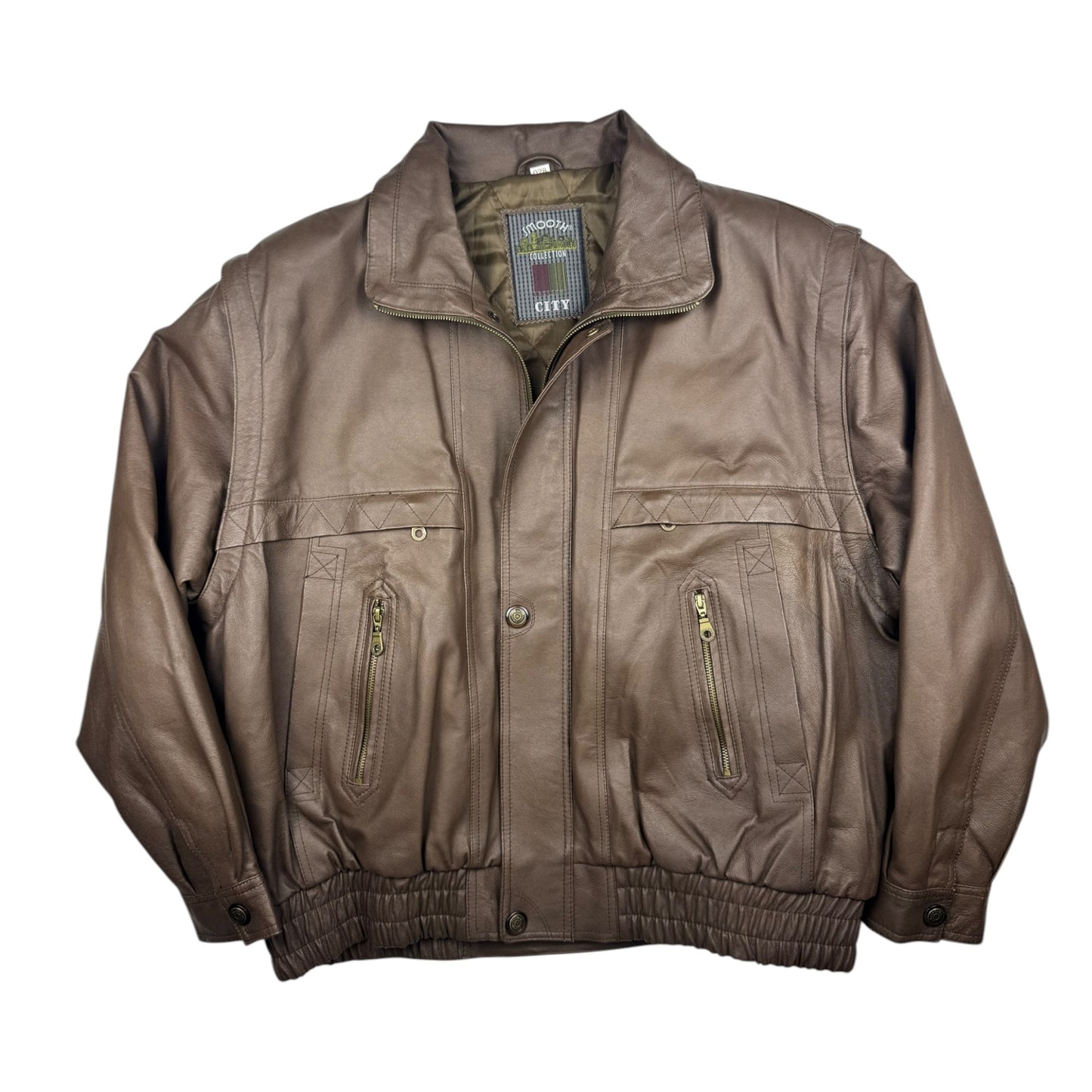 Vintage Smooth City 2-in-1 Nappa Leather Jacket (XL)