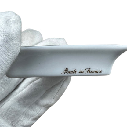 Hermés Tiny Sky Blue Porcelain Ashtray with Cloud Motif – Gold Rim