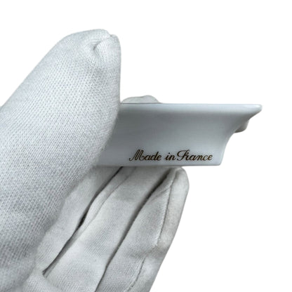 Hermés Tiny Sky Blue Porcelain Ashtray with Sun Motif – Gold Rim