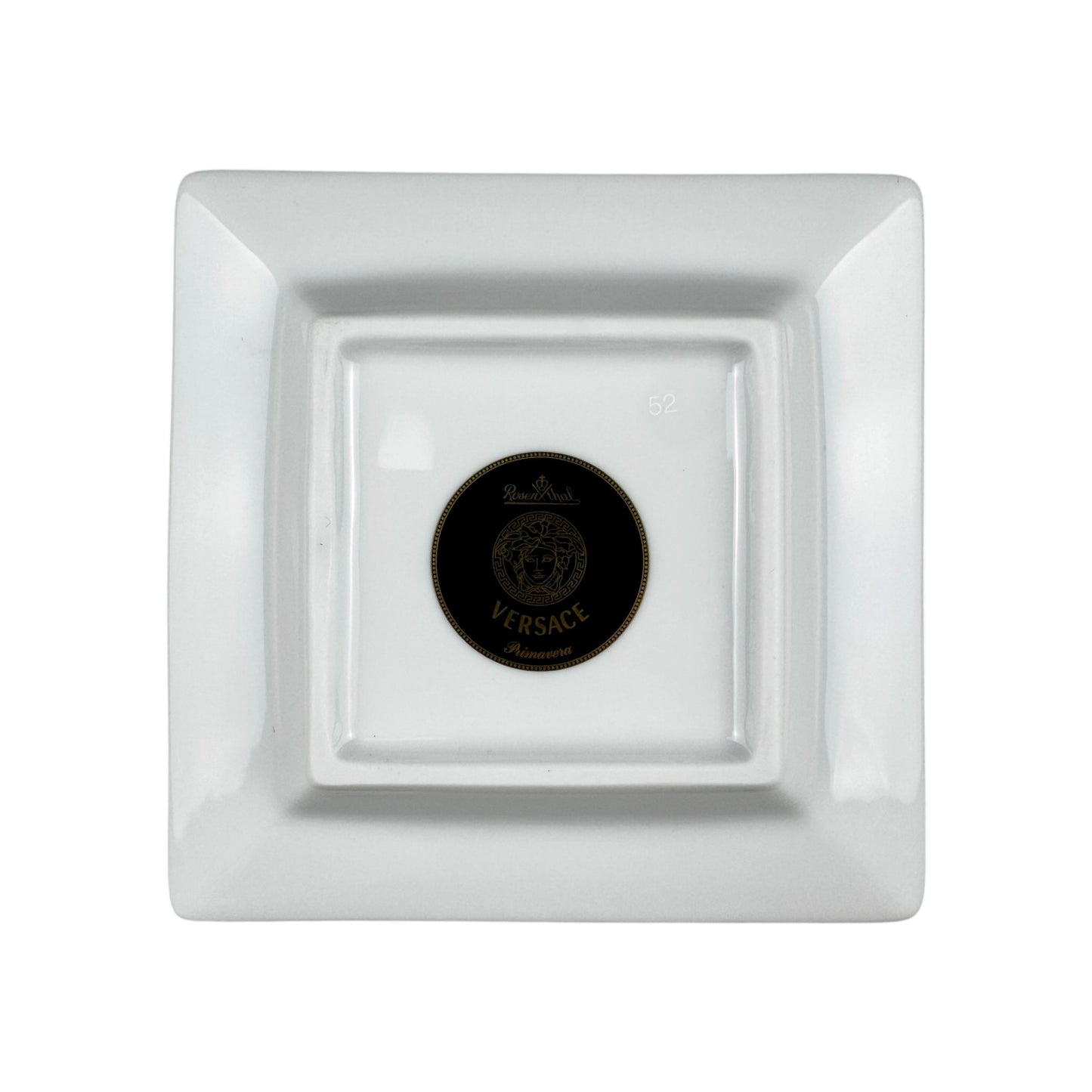 Versace x Rosenthal Floral Ornamental Porcelain Ashtray – Red, Blue & Gold