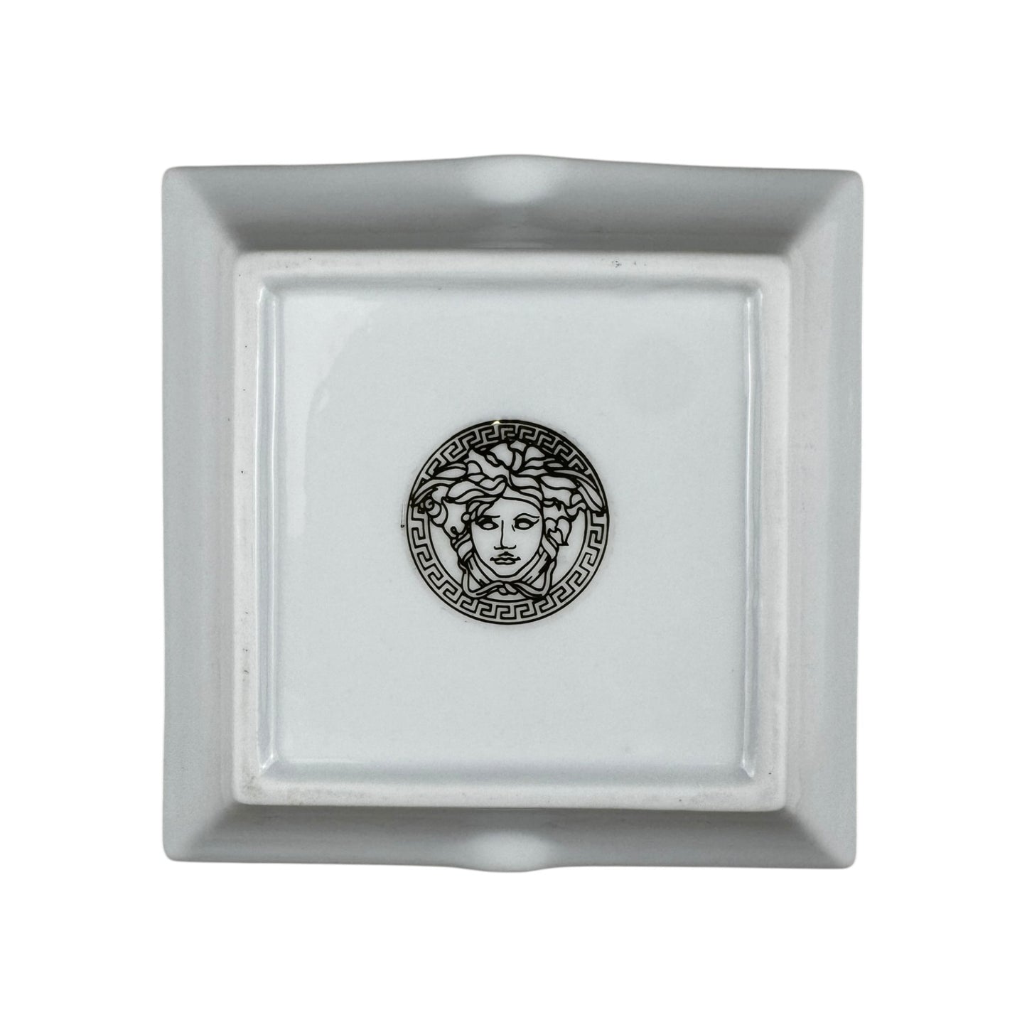Versace x Rosenthal Baroque Pattern Porcelain Ashtray – Blue, Burgundy & Gold