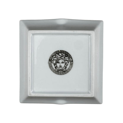Versace x Rosenthal Baroque Pattern Porcelain Ashtray – Blue, Burgundy & Gold