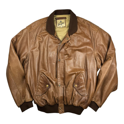 Chevignon Soft Leather Bomber Jacket Brown (XXL)