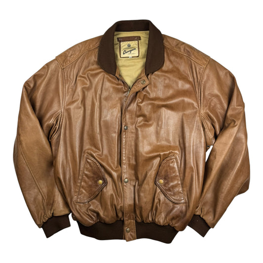Chevignon Soft Leather Bomber Jacket Brown (XXL)