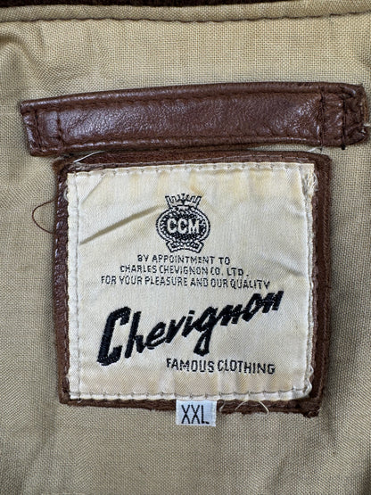 Chevignon Soft Leather Bomber Jacket Brown (XXL)