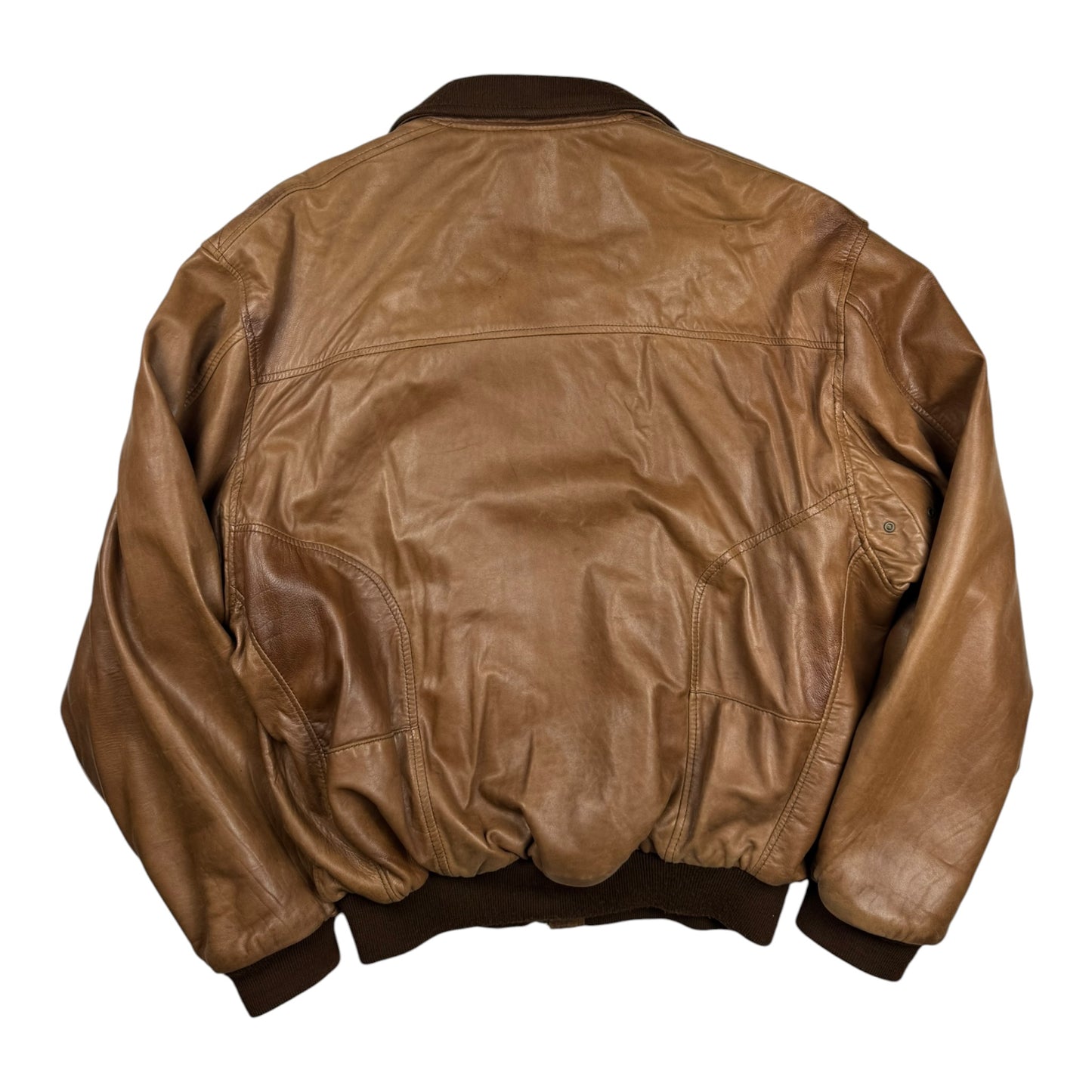 Chevignon Soft Leather Bomber Jacket Brown (XXL)