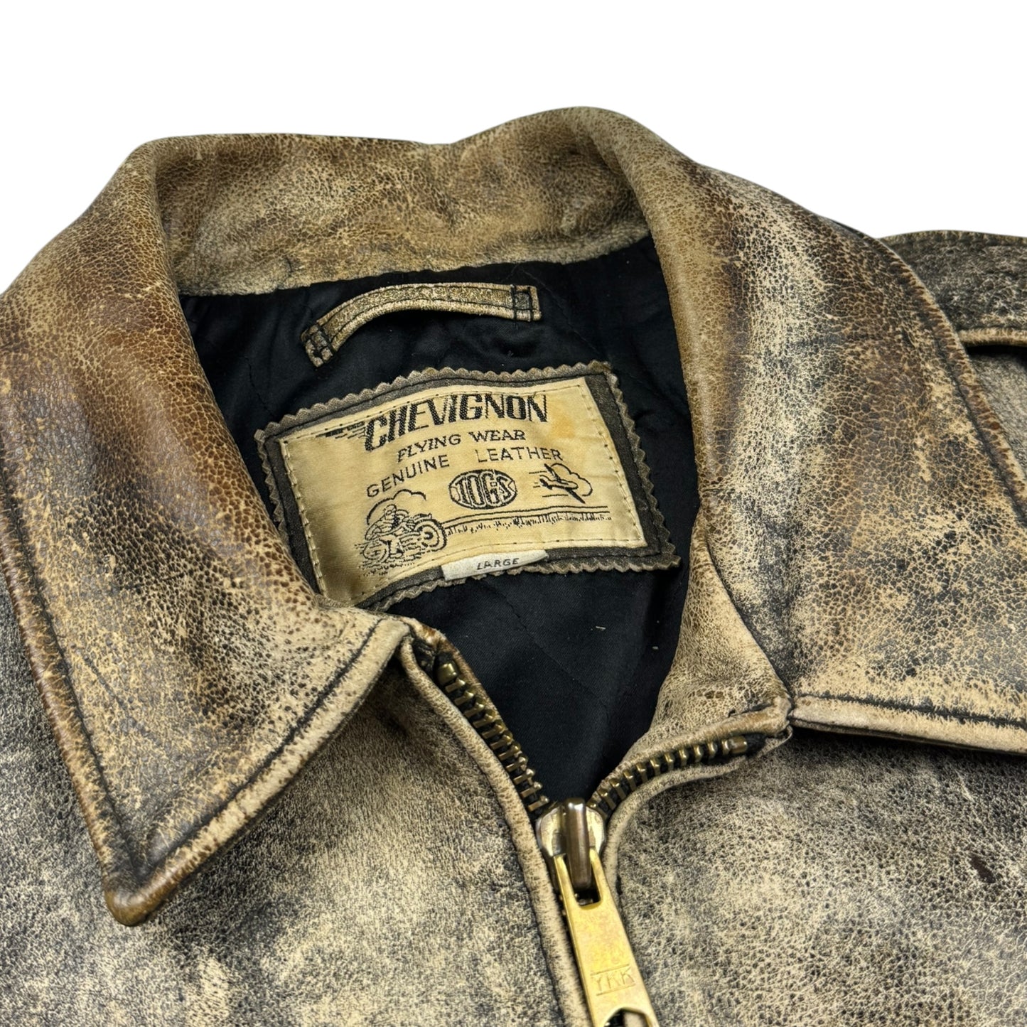 Chevignon Patina Flying Leather Jacket (S)