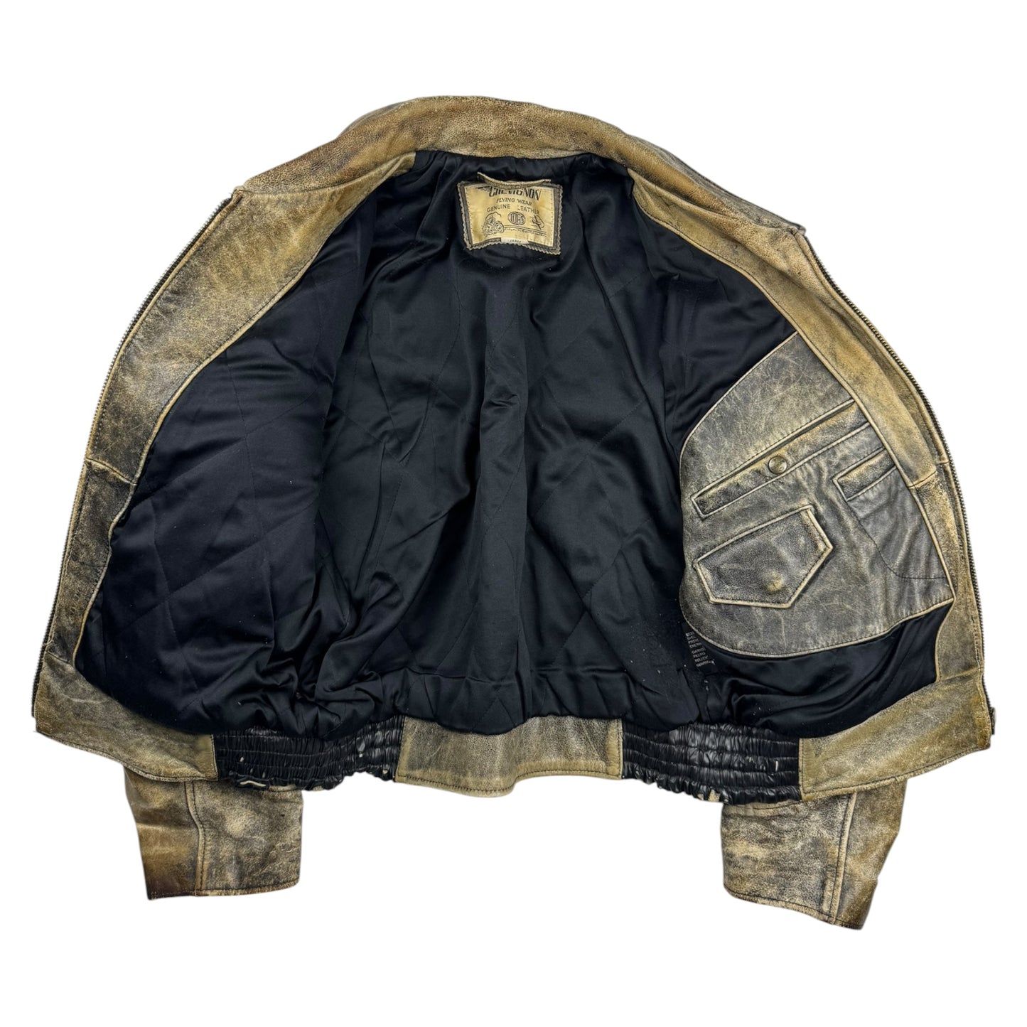 Chevignon Patina Flying Leather Jacket (S)