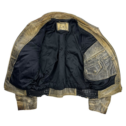 Chevignon Patina Flying Leather Jacket (S)