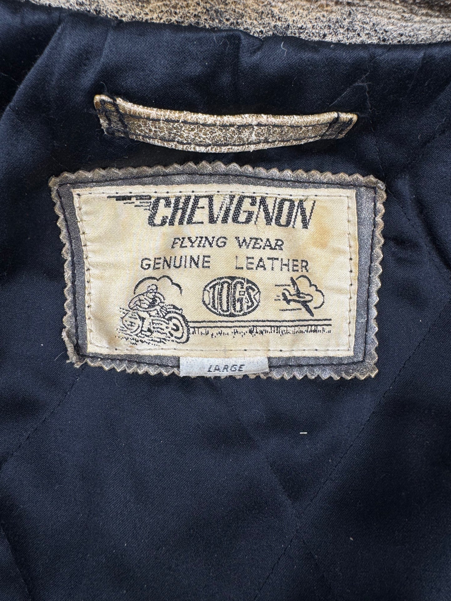 Chevignon Patina Flying Leather Jacket (S)