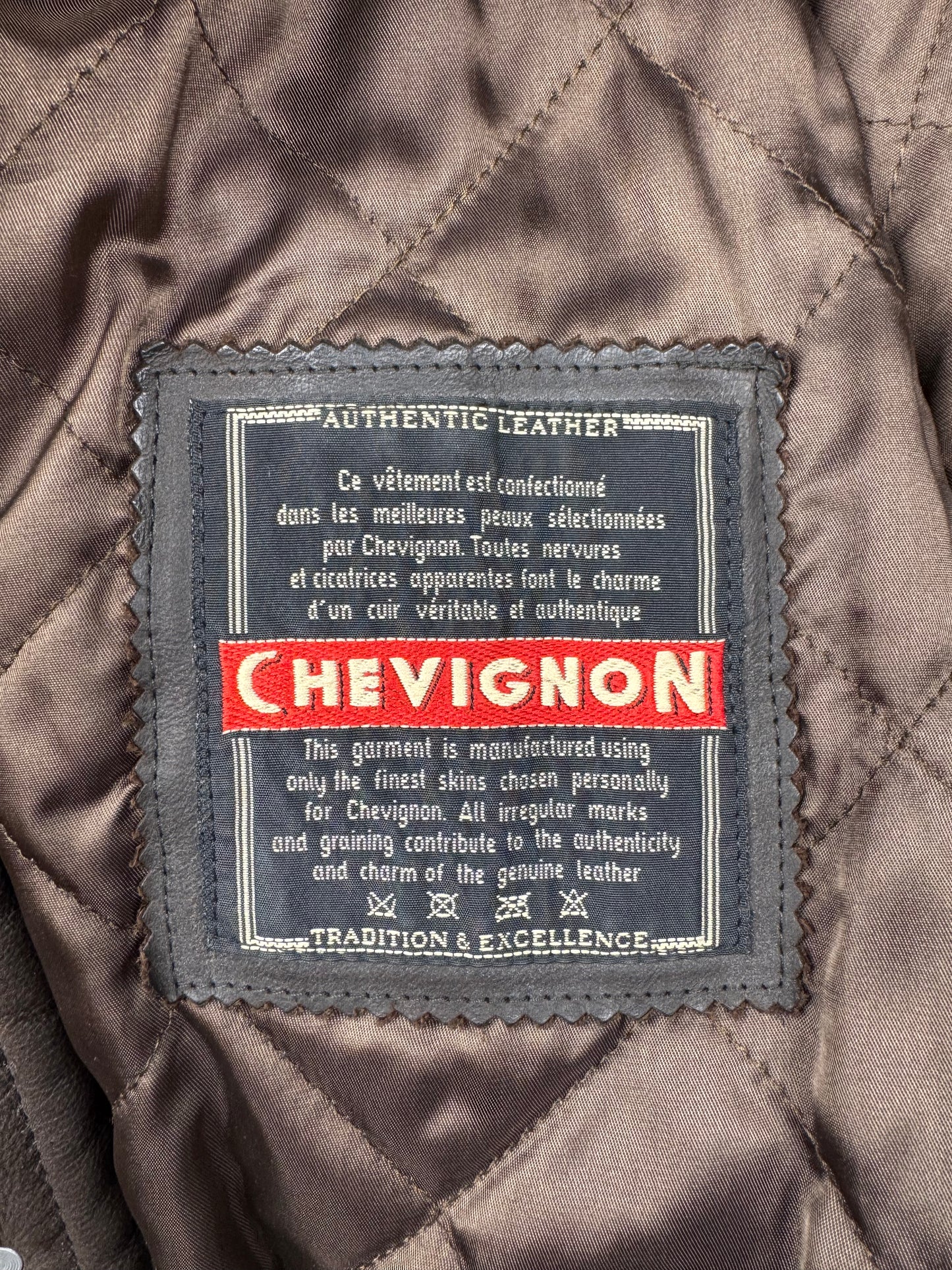 Chevignon Waxed Dark Brown Nubuck Leather Trucker Jacket (XL)