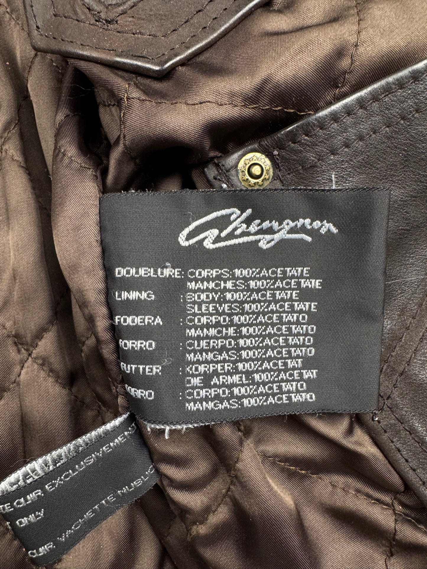 Chevignon Waxed Dark Brown Nubuck Leather Trucker Jacket (XL)