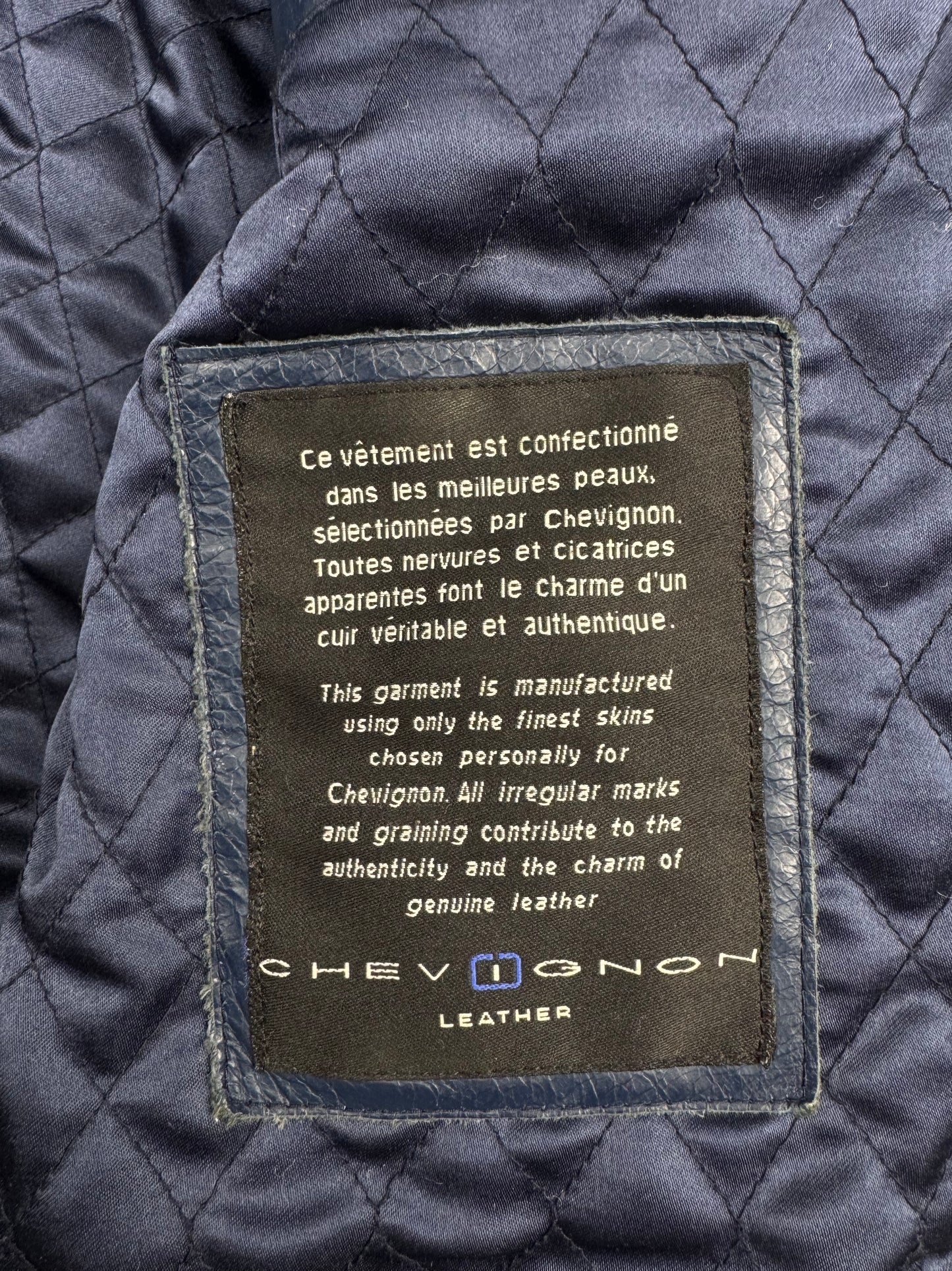 Chevignon “Seven Roads” Buffalo Leather Racing Jacket (L)