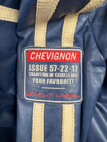 Chevignon “Seven Roads” Buffalo Leather Racing Jacket (L)