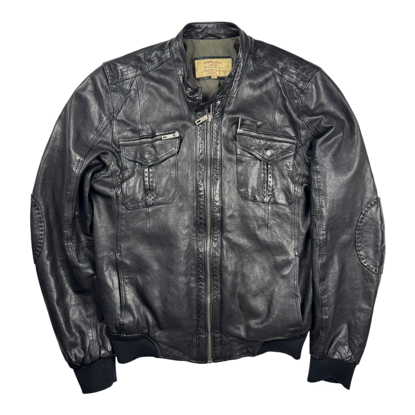 Chevignon Racer Leather Jacket (L)