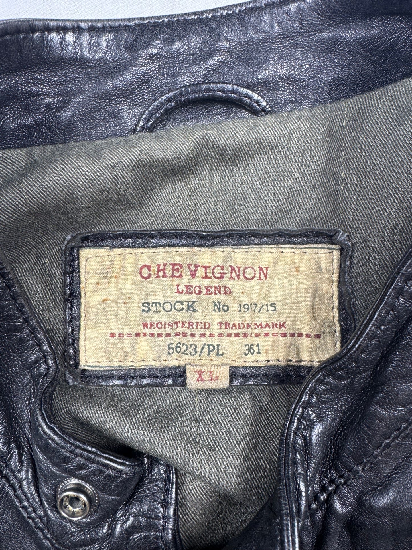 Chevignon Racer Leather Jacket (L)