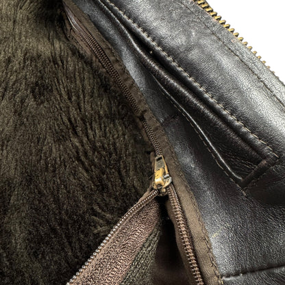 The Pilot Shearling Leather Bomber Jacket (L)